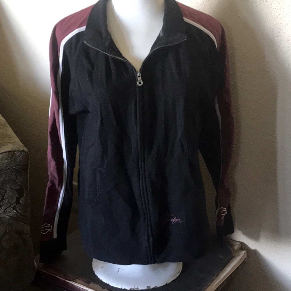 Harley Davidson zippered front jacket.